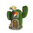 7.5 Inch H Polyresin Solar LED Light Cactus House