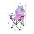 Jeco Kids Outdoor Folding Lawn and Camping Chair with Cup Holder, Unicorn Camp Chair