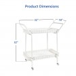 White Wicker Serving Cart