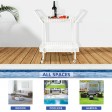 White Wicker Serving Cart