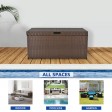 Espresso Wicker Patio Furniture Storage Deck Box