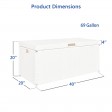 White Wicker Patio Furniture Storage Deck Box