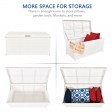 White Wicker Patio Furniture Storage Deck Box