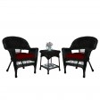 Outdoor Espresso Wicker Patio Furniture End Table