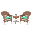 Outdoor Honey Wicker Patio Furniture End Table