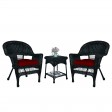 Outdoor Black Wicker Patio Furniture End Table