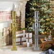 36inch wooden  Silver Soldier drummer Nutcracker