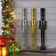 36inch wooden  Silver Soldier drummer Nutcracker