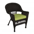 Espresso Wicker Chair With Cushion