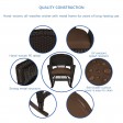 3pc Espresso Rocker Wicker Chair Set With Brown Cushion
