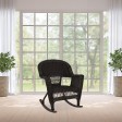 Espresso Rocker Wicker Chair