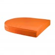 5pc Espresso Wicker Dining Set - Orange Cushions