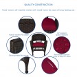 5pc Espresso Wicker Dining Set - Red Cushions