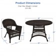 5pc Espresso Wicker Dining Set Without Cushion