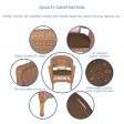 Honey Wicker Chair With Brown Cushion - Set of 2