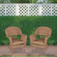Honey Wicker Chair Without Cushion - Set of 2