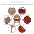 5pc Honey Wicker Dining Set - Brick Red Cushions