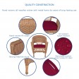 5pc Honey Wicker Dining Set - Red Cushions