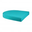 5pc Honey Wicker Dining Set - Turquoise Cushions