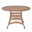 Honey Wicker 44 Inch Round Dining Table