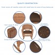 Honey Rocker Wicker Chair with Brown Cushion -  Set of 2