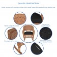 Honey Rocker Wicker Chair with Black Cushion -  Set of 2