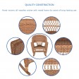 3pc Honey Rocker Wicker Chair Set Without Cushion