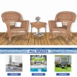 3pc Honey Rocker Wicker Chair Set Without Cushion