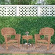 3pc Honey Rocker Wicker Chair Set Without Cushion