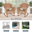 Honey Rocker Wicker Chair Without Cushion -  Set of 2