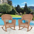 Honey Rocker Wicker Chair Without Cushion -  Set of 2