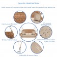 Honey Resin Wicker Porch Swing with Tan Cushion