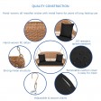 Honey Resin Wicker Porch Swing with Black Cushion
