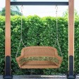 Honey Resin Wicker Porch Swing