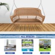 Honey Resin Wicker Porch Swing