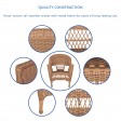 Honey Wicker Chair And End Table Set Without Cushion