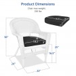White Wicker Chair With Black Cushion - Set of 2