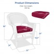 White Wicker Chair With Red Cushion - Set of 2