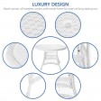 5pc White Wicker Dining Set - Ivory Cushions