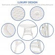 White Wicker 44 Inch Round Dining Table