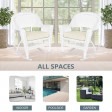 White Rocker Wicker Chair with Ivory Cushion-  Set of 2