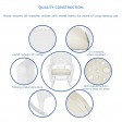 3pc White Rocker Wicker Chair Set With Ivory Cushion