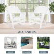 White Rocker Wicker Chair Without Cushion -  Set of 2
