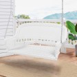 White Resin Wicker Porch Swing