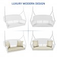 White Resin Wicker Porch Swing
