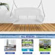 White Resin Wicker Porch Swing