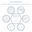 White Wicker Chair And End Table Set With Midnight Blue Chair Cushion