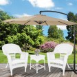 White Wicker Chair And End Table Set Without Cushion