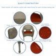 Set of 3 Resin Wicker Clark Single Chair with 2 inch Brick Red Cushion and End Table