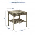 Grey Resin Clark Wicker Clark Side Table(KD)